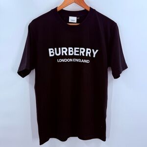 Burberry London England Logo Graphic Print Crew Neck Men’s T-Shirt Black Size L